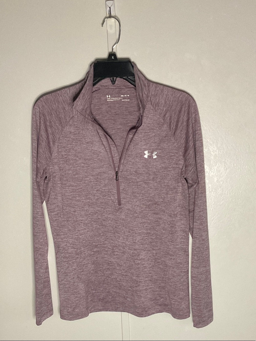 Under Armour Heathered Mauve Quarter-Zip Pullover